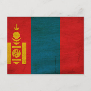 Mongolia Flag Postcard
