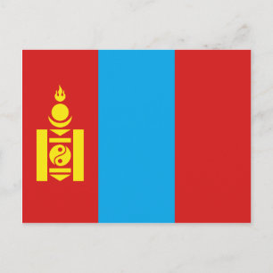 Mongolia Flag Postcard