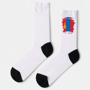 Mongolia flag socks