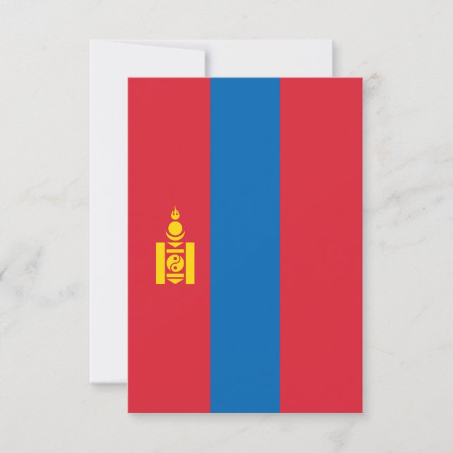 Mongolia flag thank you card (Front)