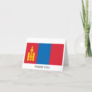 Mongolia Flag Thank You Card