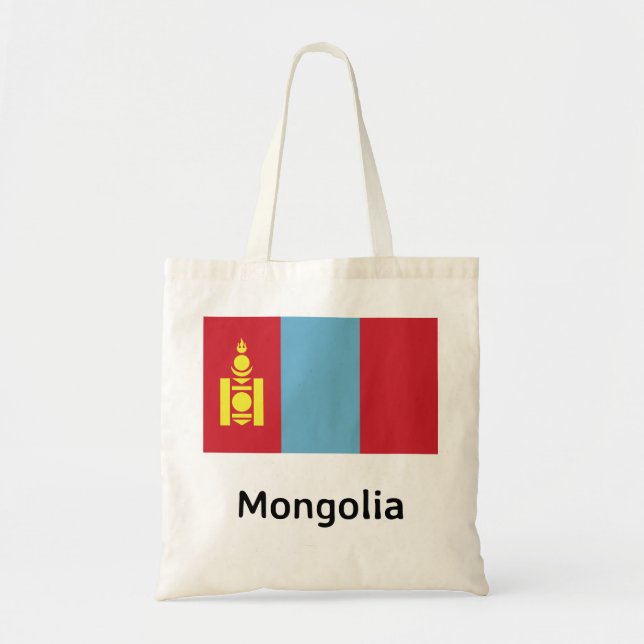 Mongolia Flag Tote Bag (Front)