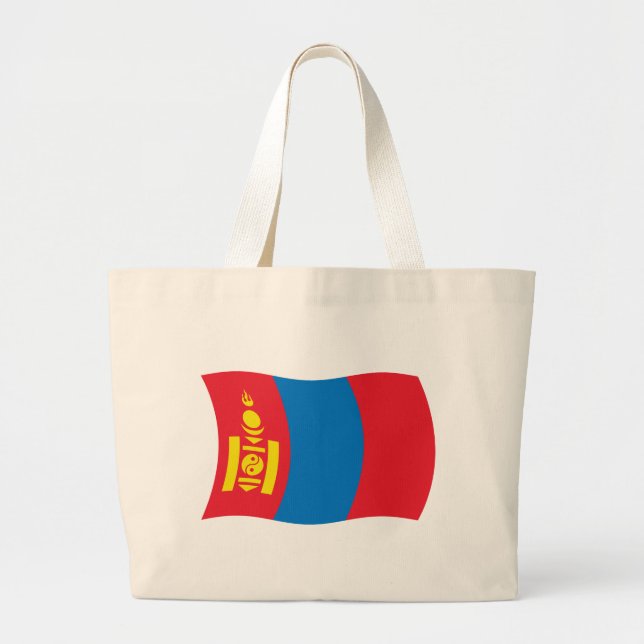 Mongolia Flag Tote Bag (Front)
