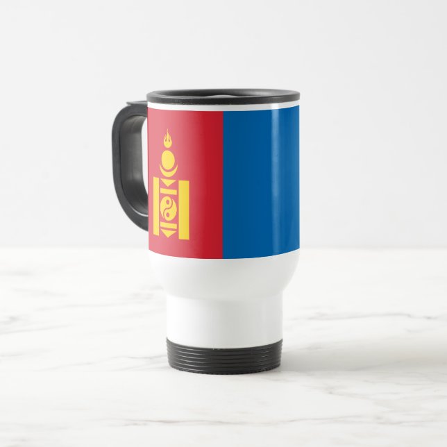 Mongolia Flag Travel Mug (Front Left)