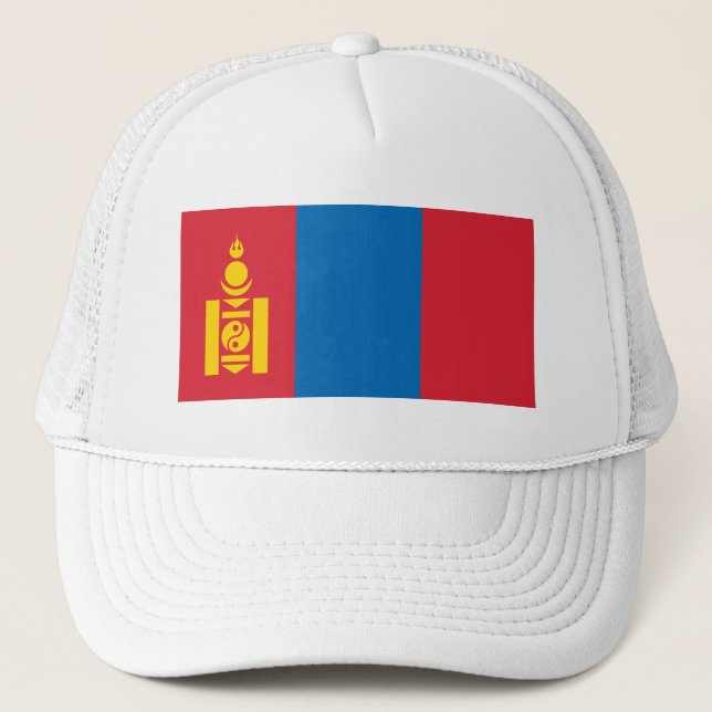 Mongolia Flag Trucker Hat (Front)