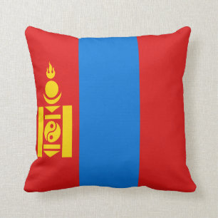 Mongolia Flag x Flag Pillow