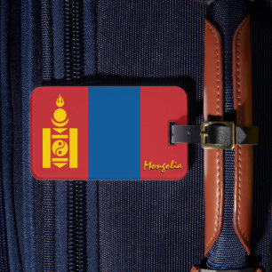 Mongolia Luggage Tags, patriotic Mongolian Flag Tag