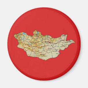 Mongolia Map Magnet
