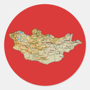 Mongolia Map Sticker