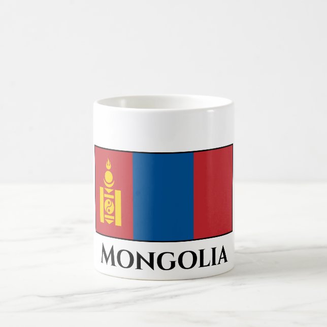Mongolia (Mongolian) Flag Coffee Mug (Center)