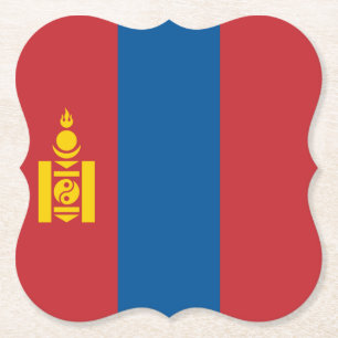 Mongolia (Mongolian) Flag Paper Coaster