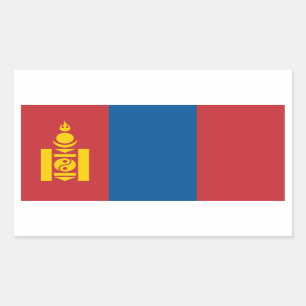 Mongolia/Mongolian Flag Rectangular Sticker