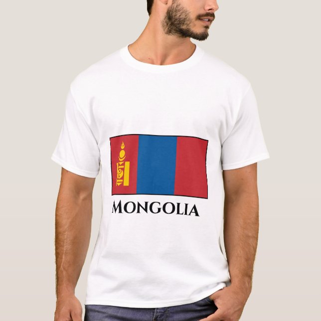 Mongolia (Mongolian) Flag T-Shirt (Front)