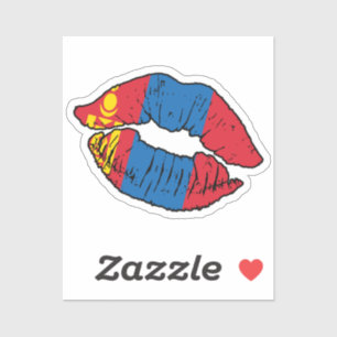 Mongolia Mongolian Lipstick Love Flag