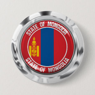 Mongolia Round Emblem 7.5 Cm Round Badge