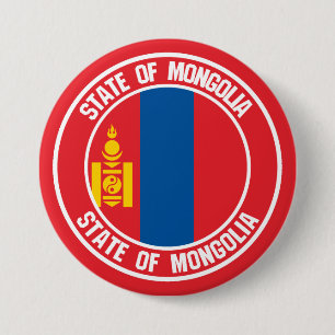 Mongolia Round Emblem 7.5 Cm Round Badge