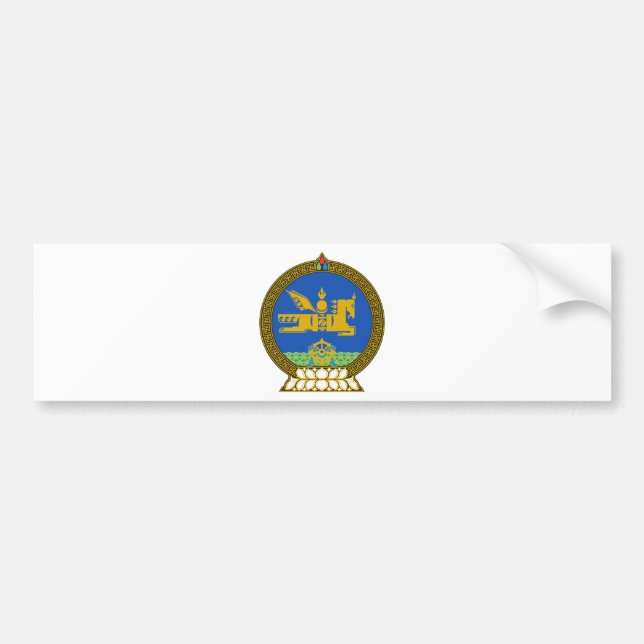 Mongolia State Emblem Bumper Sticker (Front)