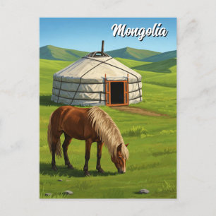Mongolia Travel Postcard
