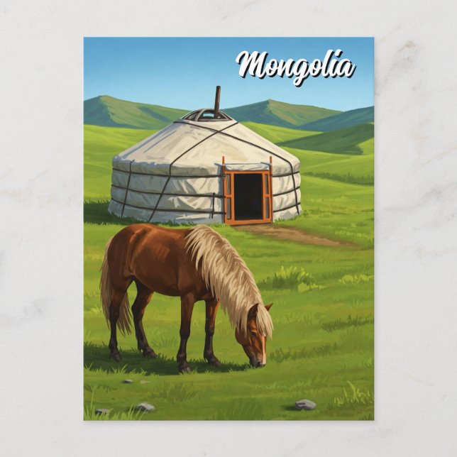 Mongolia Travel Postcard (Front)