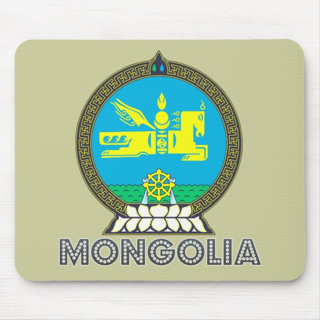 Mongolian Emblem Mouse Mat (Front)