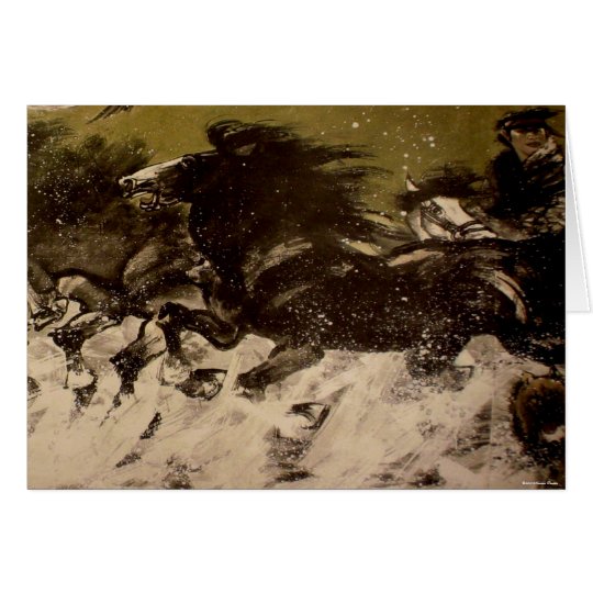 Mongolian Horseman Card
