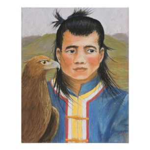 Mongolian Hunters Print