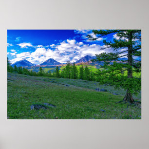 Mongolian Mountain Poster