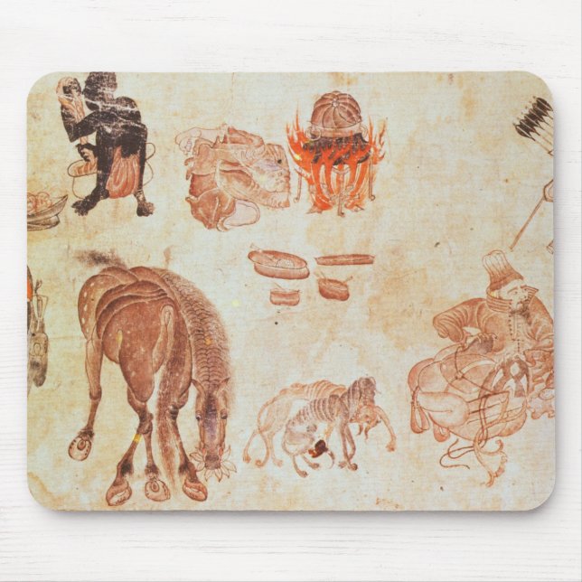 Mongolian nomadic camp, 15th century mouse mat (Front)