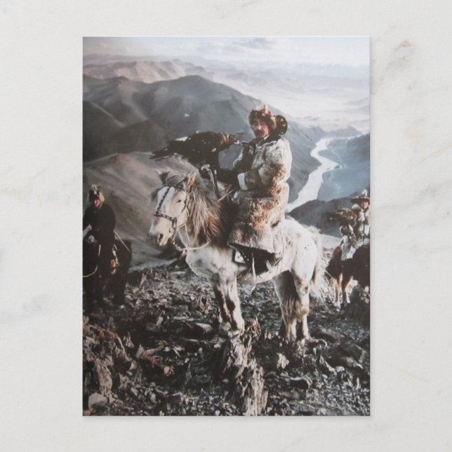 Mongolian postcard Kazaks (Front)