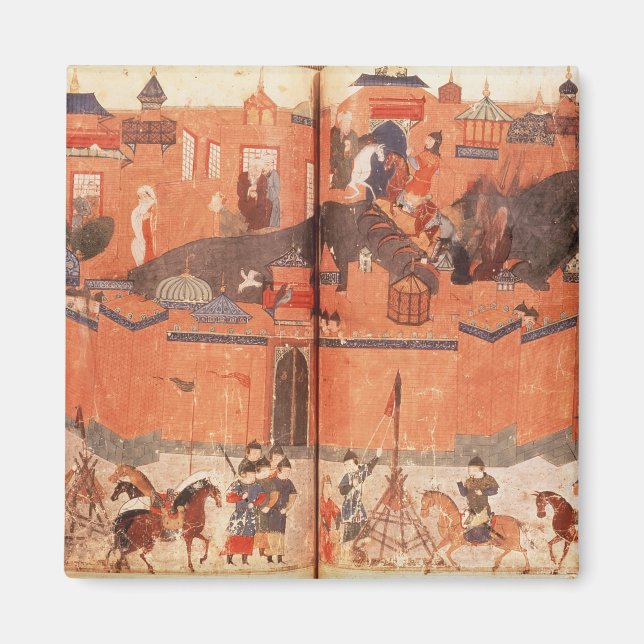 Mongols under the leadership of Hulagu Khan Magnet (Front)