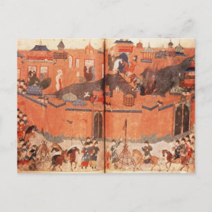 Mongols under the leadership of Hulagu Khan Postcard