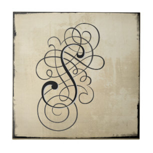 mongram 'S' tile