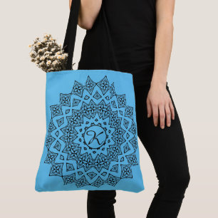 Mongrammed Mandala Tote Bag