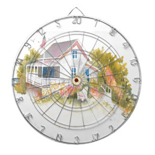 Monhegan Cottage J Kilburn Dartboard