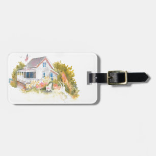 Monhegan Cottage J Kilburn Luggage Tag