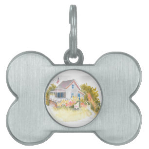 Monhegan Cottage J Kilburn Pet ID Tag