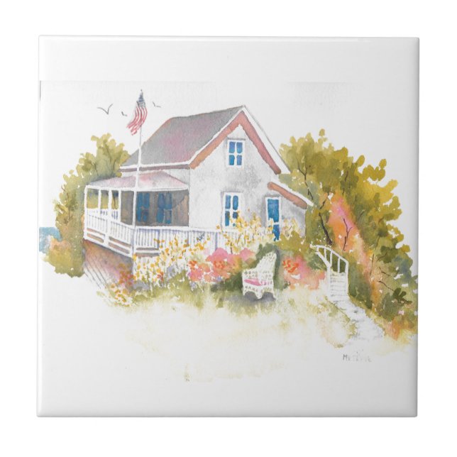 Monhegan Cottage J Kilburn Tile (Front)