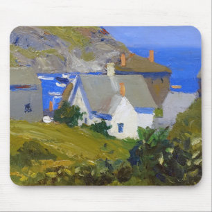 Monhegan Houses Maine by Edward Hopper Mouse Mat