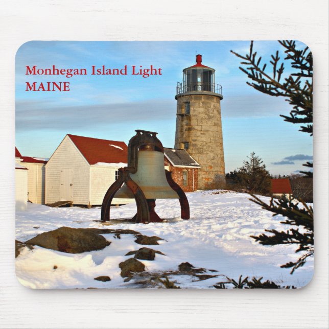 Monhegan Island Light, Maine Mousepad (Front)