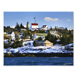 Monhegan Island Lighthouse, Maine Photo Print