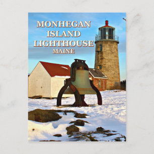 Monhegan Island Lighthouse, Maine Postcard
