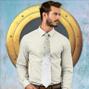 Monhegan Island Maine Nautical Navigation Chart Tie