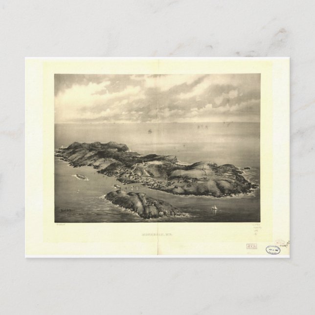 Monhegan Maine in 1896 Postcard (Front)