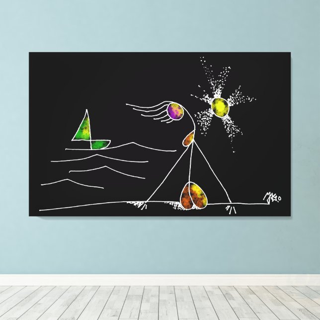 MONICA AND SUNSET  CANVAS PRINT (Insitu(Wood Floor))