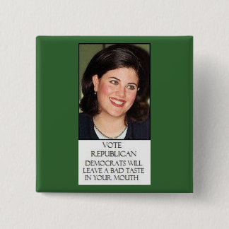 MONICA FOR REPUBLICANS 15 CM SQUARE BADGE