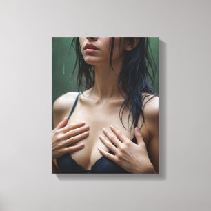 Monica in the rain canvas print