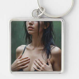 Monica in the rain Keychain