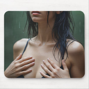 Monica in the rain mouse mat