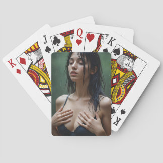 Monica in the rain playing cards