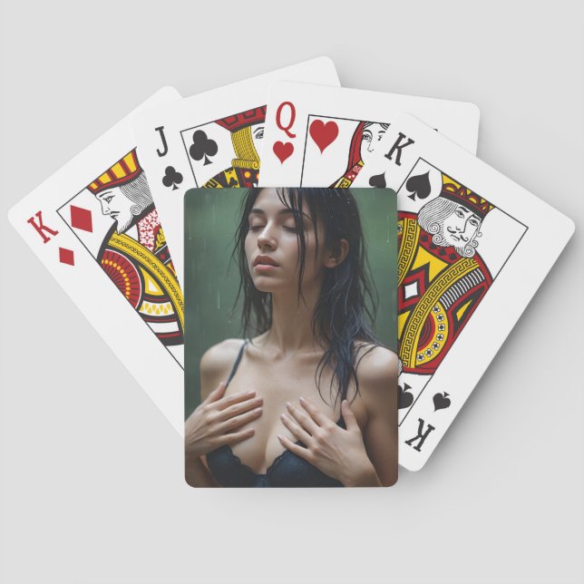 Monica in the rain playing cards (Back)